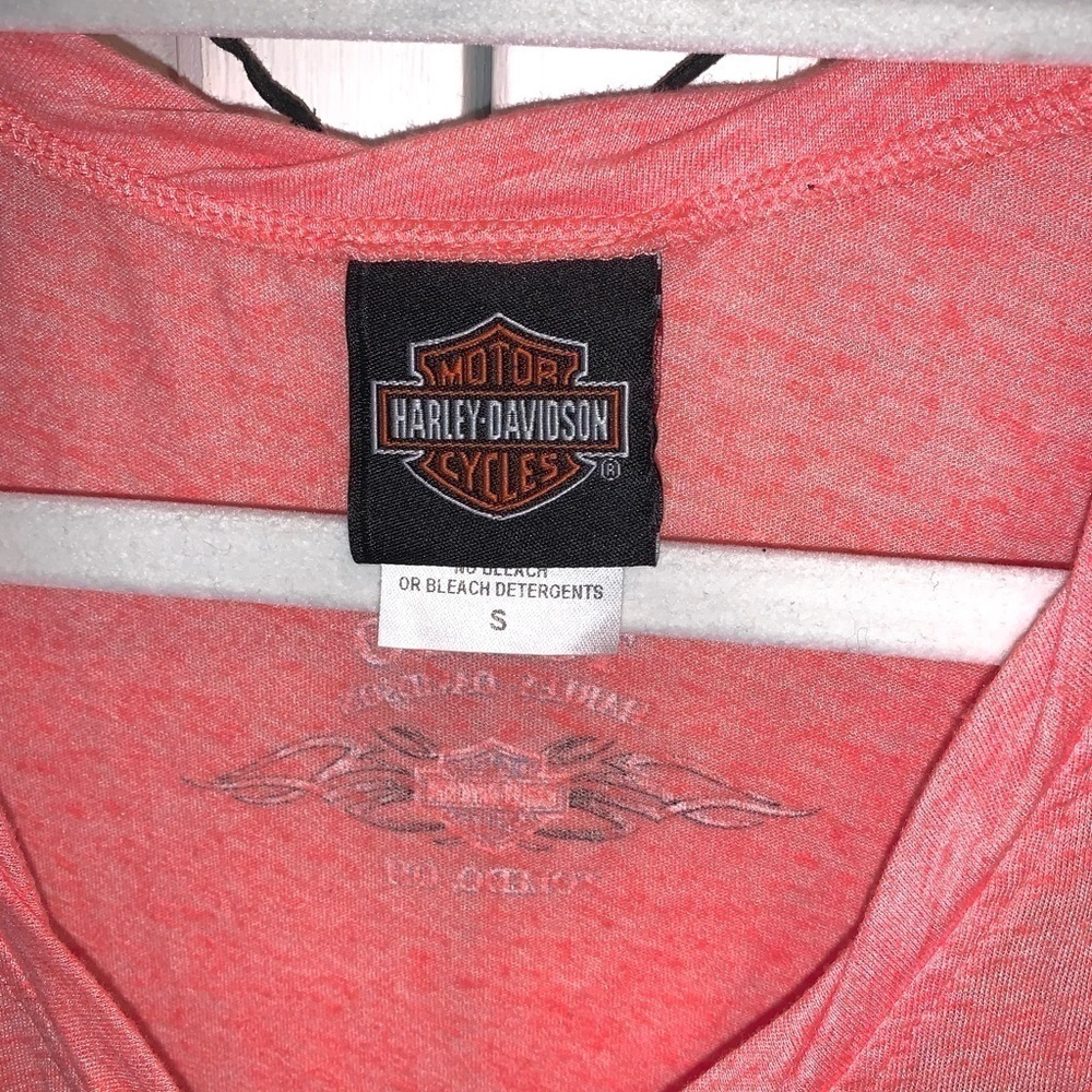 Harley Davidson Women’s Tank Top Pink Small with necklace - Picture 5 of 8